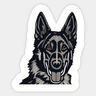 German Shepherd Dog Smile Sticker